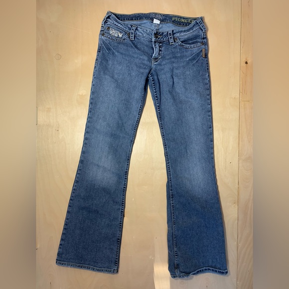 Silver Womens Pioneer Bootcut Jeans Size 12/ 30 Medium Wash Flap Pockets - Picture 7 of 11
